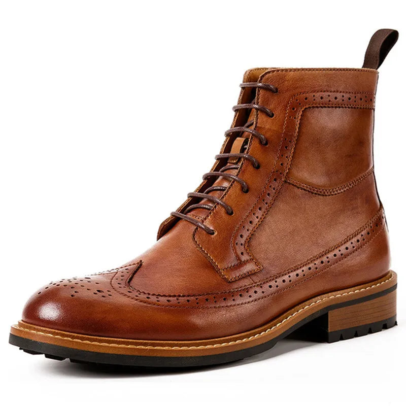 Handmade Men's Lace up Genuine Leather Chelsea Boots - Premium Boots from Craftklart Dropship - Just $132.24! Shop now at Craftklart.store