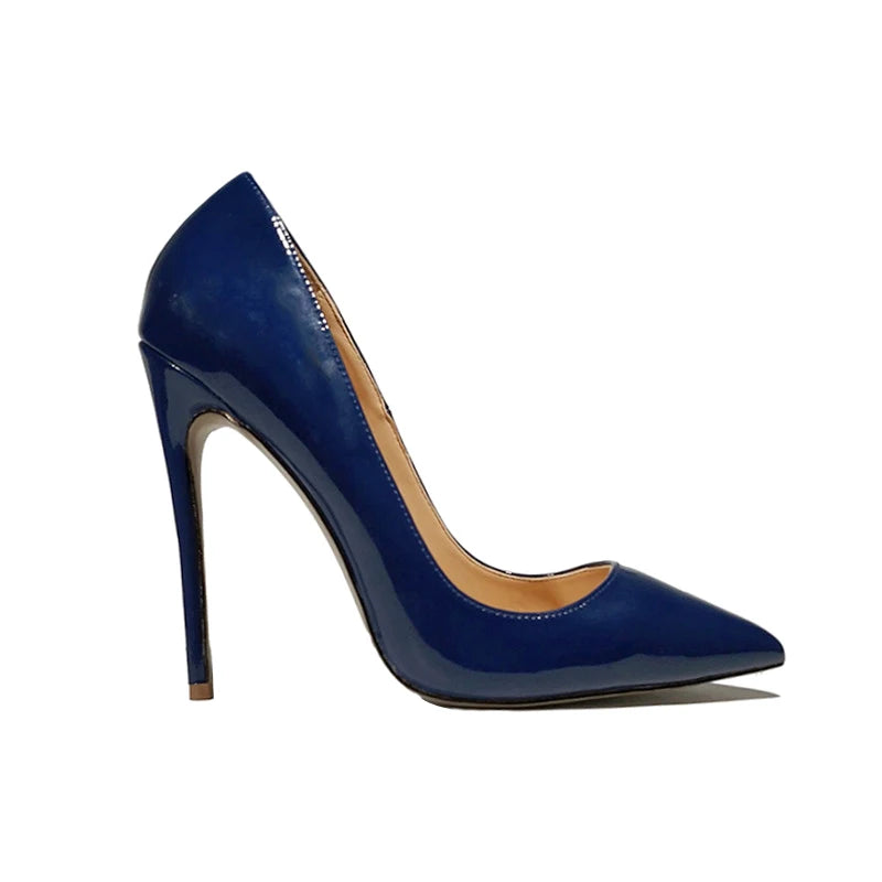 Dark Blue Pointed Toe Women Shoes
