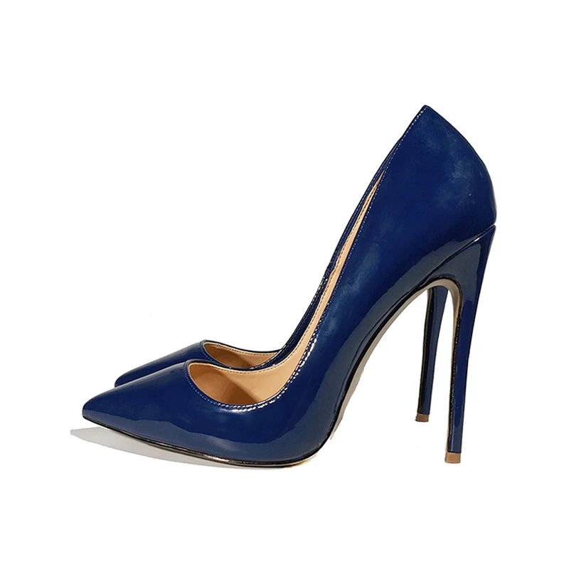 Dark Blue Pointed Toe Women Shoes
