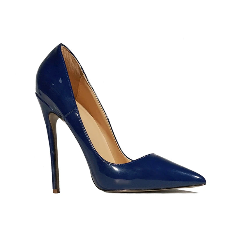 Dark Blue Pointed Toe Women Shoes