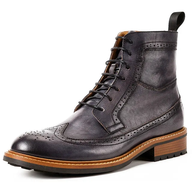 Handmade Men's Lace up Genuine Leather Chelsea Boots - Premium Boots from Craftklart Dropship - Just $132.24! Shop now at Craftklart.store
