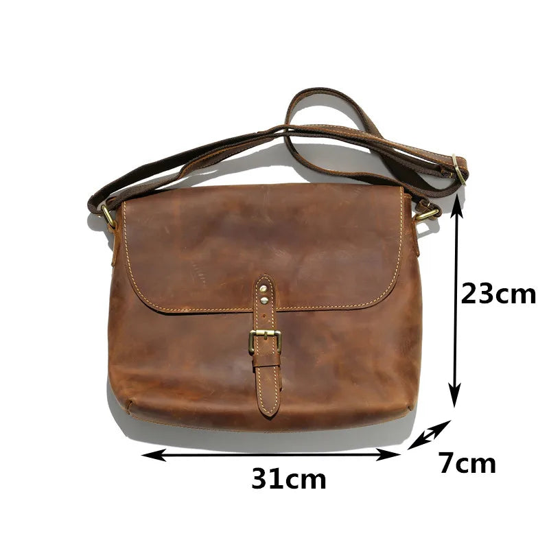 Men's Urban Casual Leather Messenger Bag - Craftklart.store