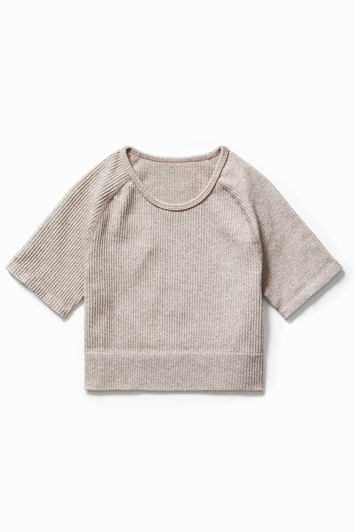 Ribbed Seamless Crop Tee - Craftklart.store