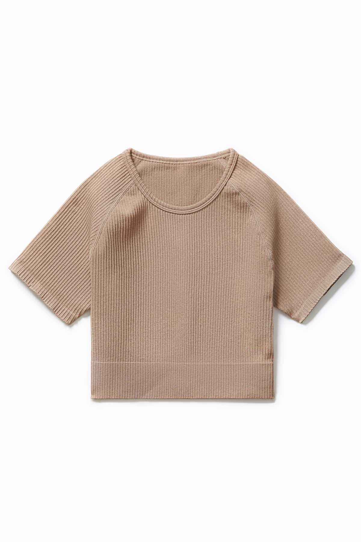 Ribbed Seamless Crop Tee - Craftklart.store