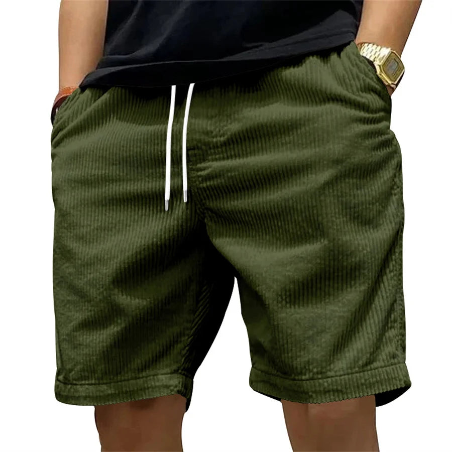 New 2025 Men Casual Corduroy Beach Shorts - Premium Shorts from Craftklart Dropship - Just $7.43! Shop now at Craftklart.store