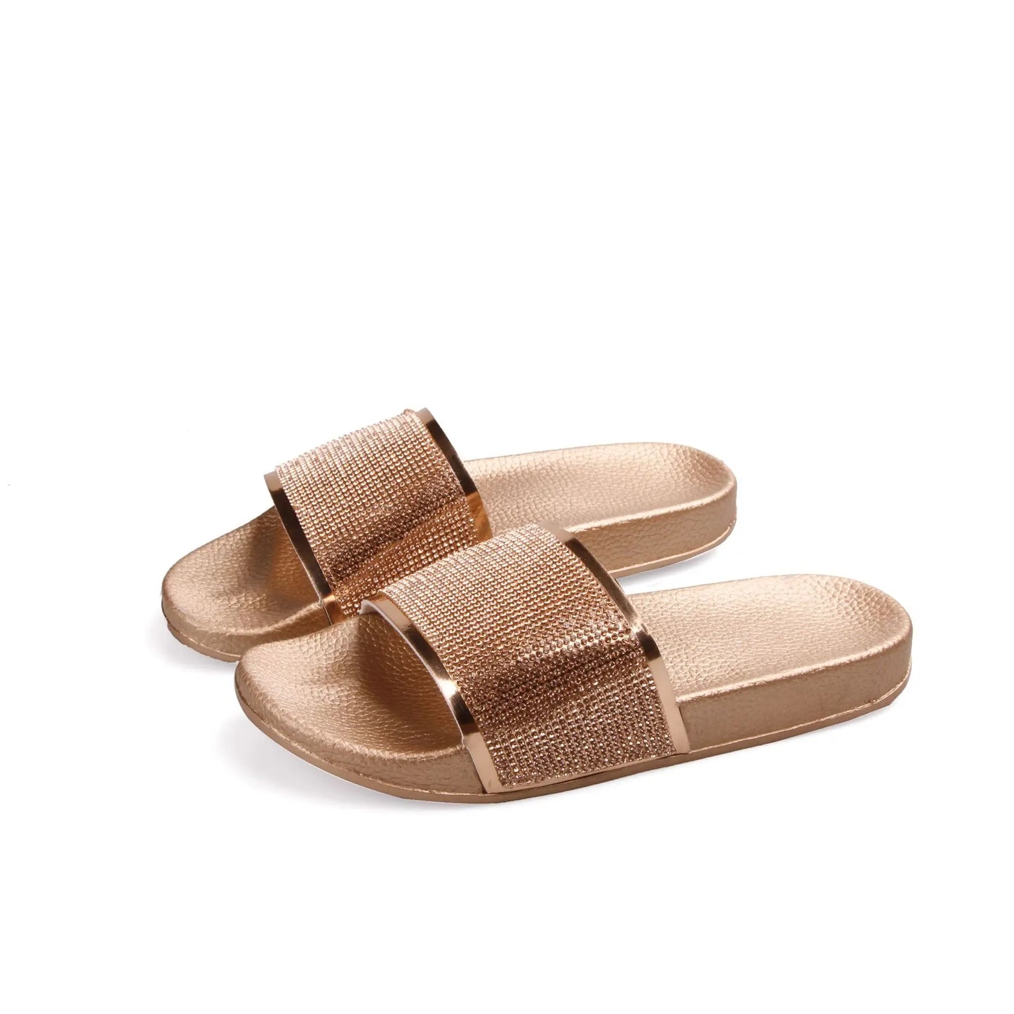Female Summer Rhinestone Slippers - Premium Slippers from Craftklart.store - Just $18.45! Shop now at Craftklart.store
