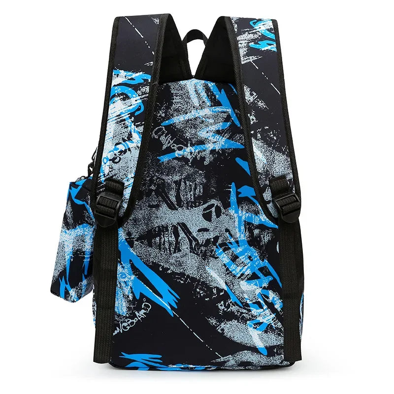 Large Capacity Waterproof Shoulder Three-Piece Set Backpack
