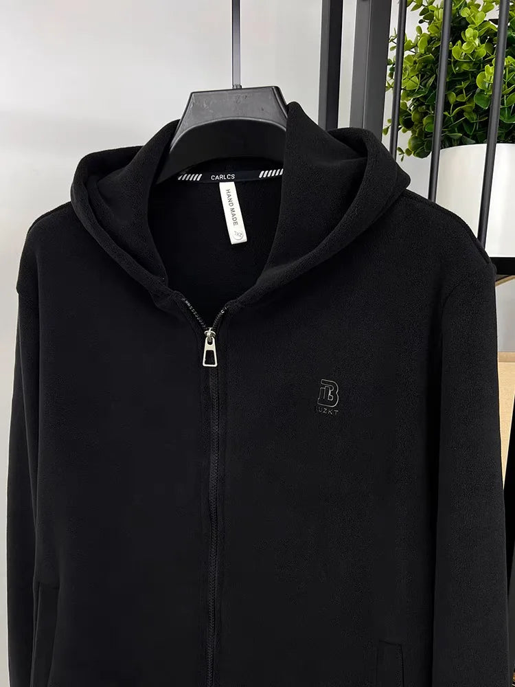 Korean Urban Streetwear Embossed Men's Hoodie