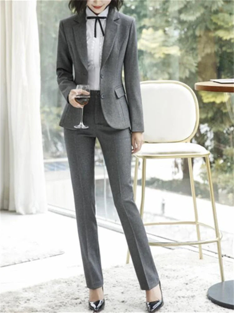 Office Wear Women  Fashion Button Up Slim Long Sleeve Blazers - Premium Sets from Craftklart Dropship - Just $32.93! Shop now at Craftklart.store