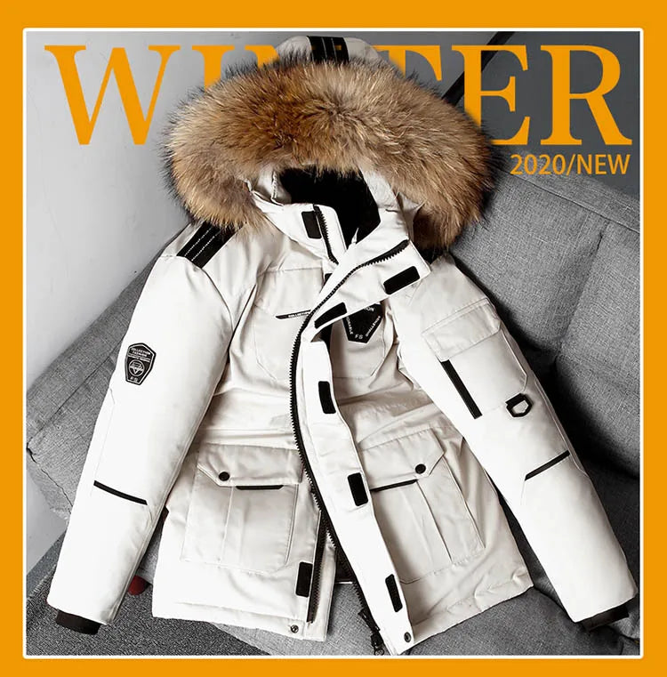 Men Hooded Parka Coat