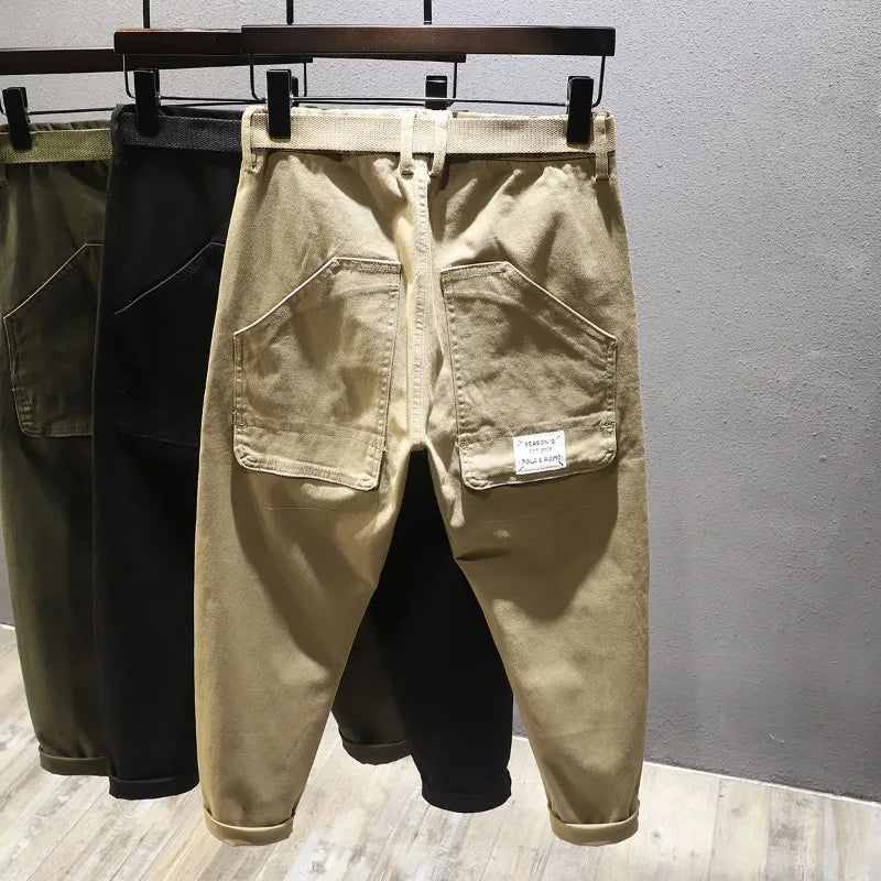 Big Pockets Men Cargo Pants Black High Street Baggy - Premium Cargo Pants from Craftklart Dropship - Just $43.20! Shop now at Craftklart.store