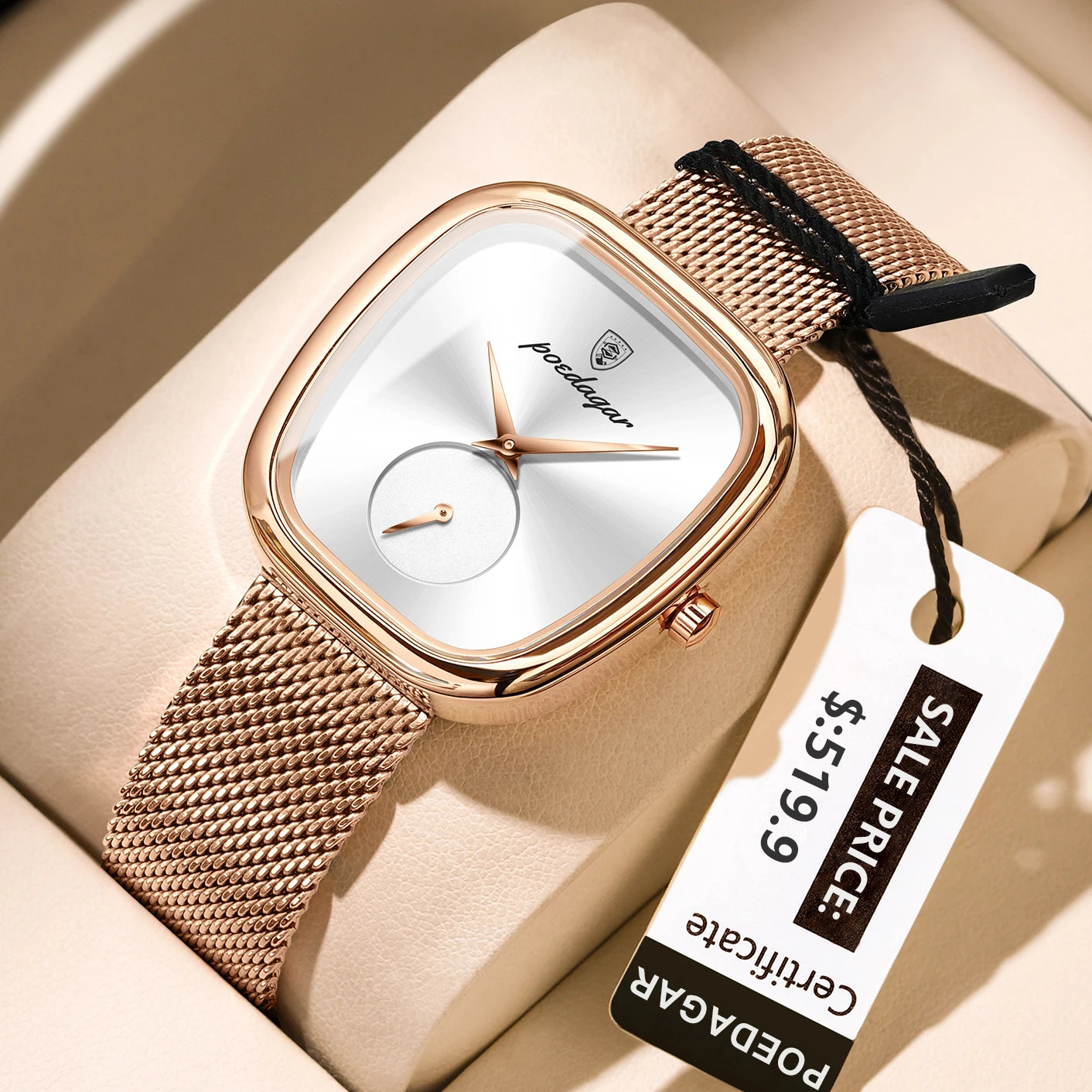 Elegant Ladies Watch Stainless Steel Quartz - Premium Watches from Craftklart Dropship - Just $19.85! Shop now at Craftklart.store