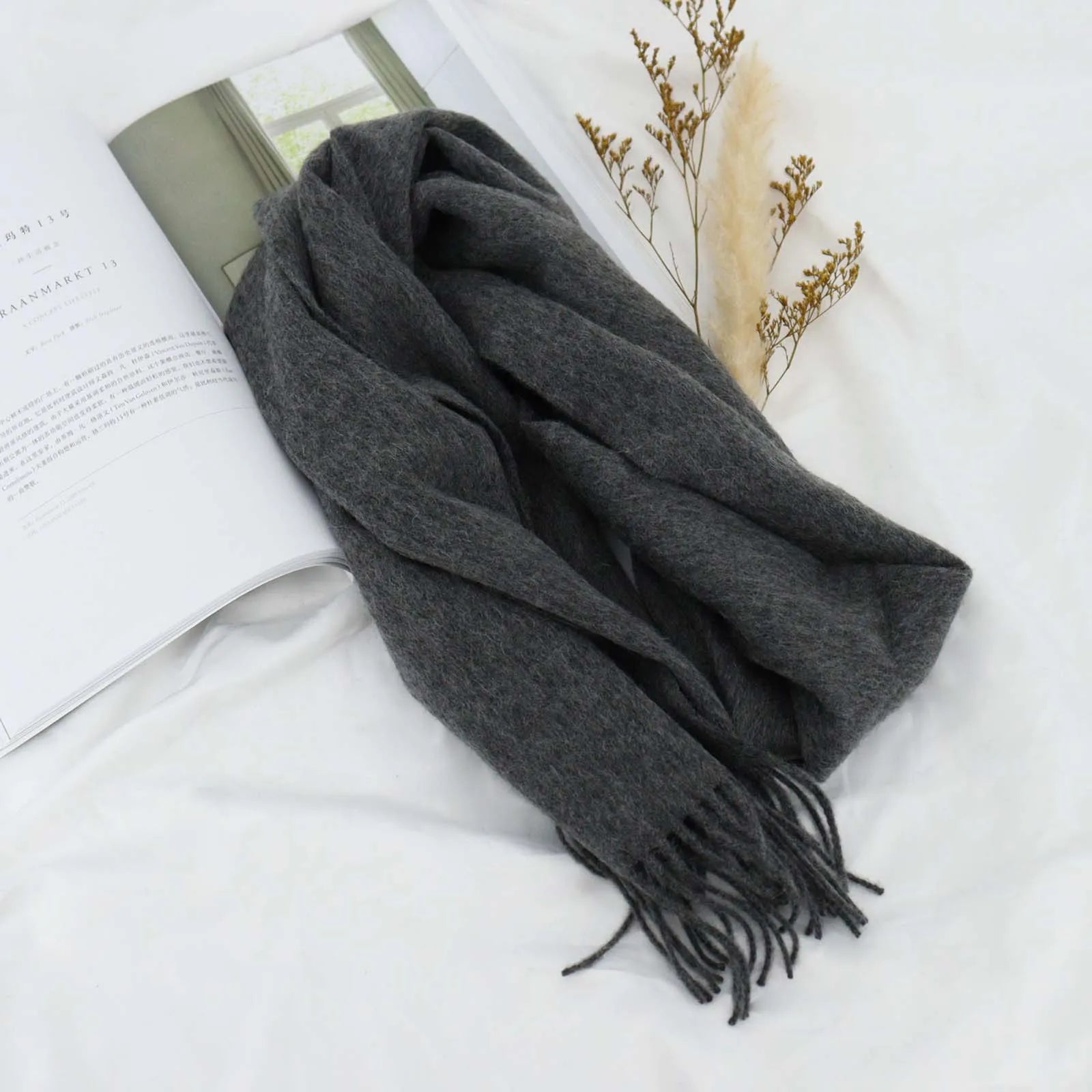 High Quality 100% Wool Scarf Autumn Winter Men - Craftklart.store