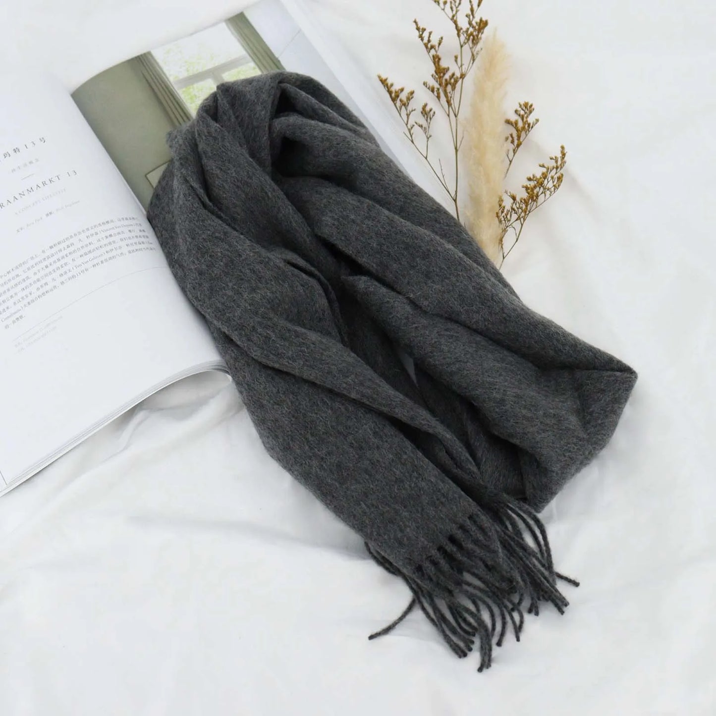 High Quality 100% Wool Scarf Autumn Winter Men - Craftklart.store