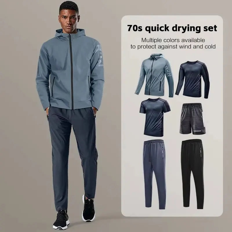 Men's Urban Activewear Quick-Dry Loose-Fit Set