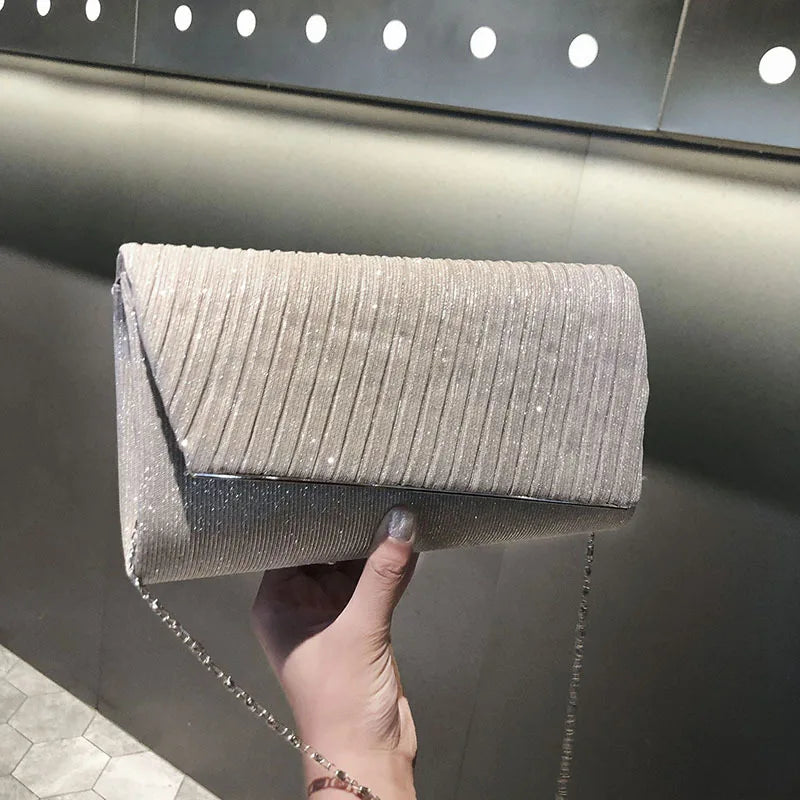 Women Urban Moonlight Evening Sequin Clutch Bag