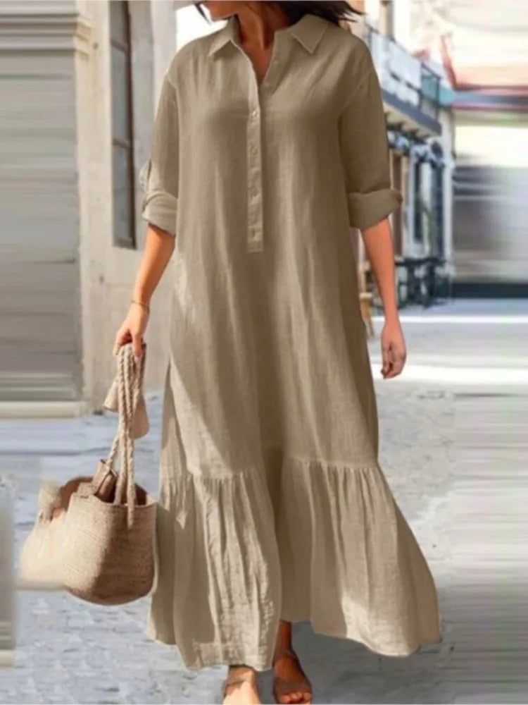 Women's Summer Casual Longsleeve Dress - Premium Dresses from Craftklart Dropship - Just $12.98! Shop now at Craftklart.store