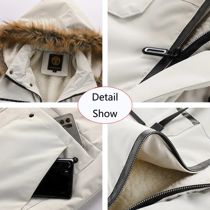 Men's Urban Outwear Fleece Warm Removable Hooded Jacket - Craftklart.store