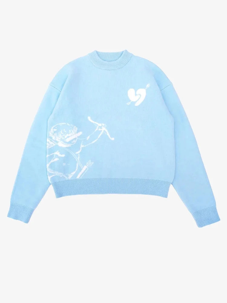 Printed Women's Round Neck Hoodie