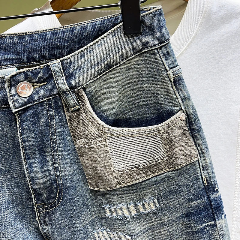 Streetwear Men's Straight Tapered Jeans - Premium Jeans from Craftklart Dropship - Just $44.50! Shop now at Craftklart.store