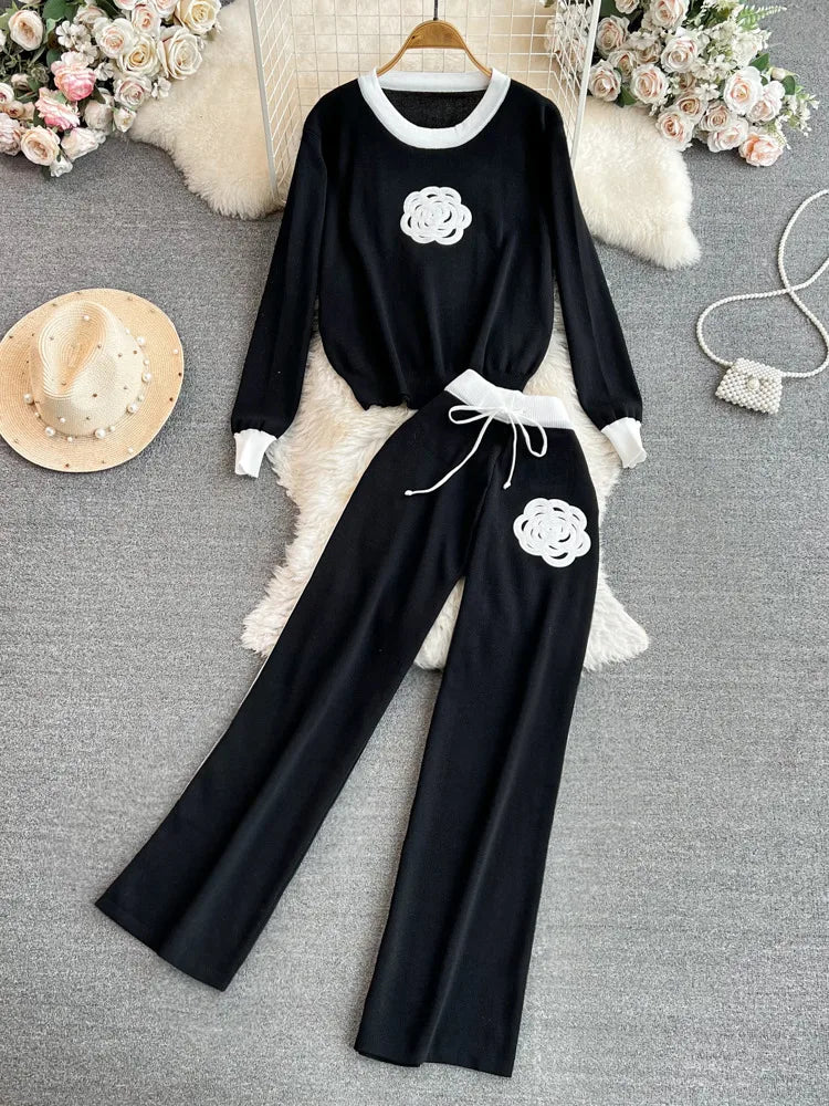 Women's Knitted Tracksuit Pants Set - Premium Set from Craftklart Dropship - Just $31.41! Shop now at Craftklart.store