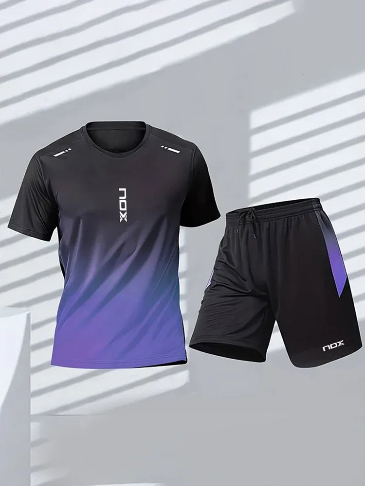 Men's Training Wear Short Sleeve Top & Shorts Breathable - Premium Activwear from Craftklart Dropship - Just $17.21! Shop now at Craftklart.store