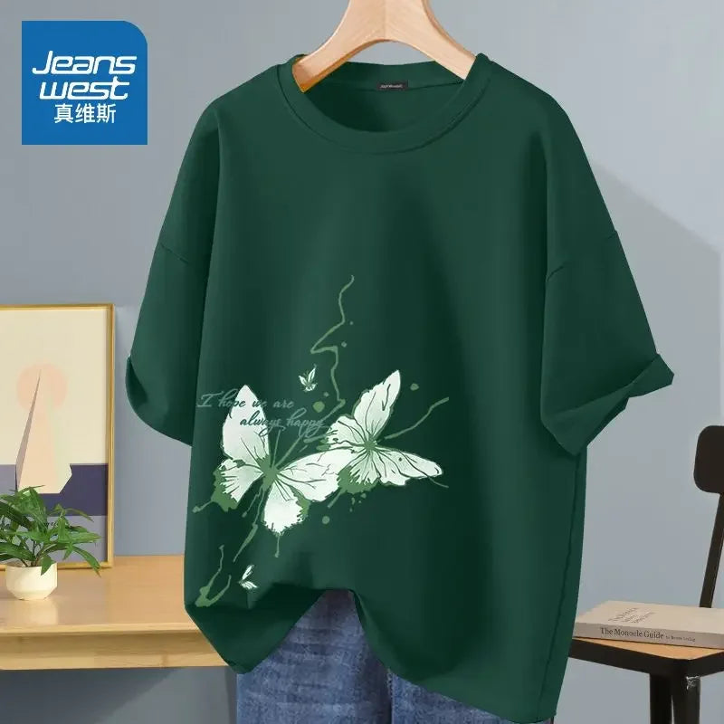 Women's Loose Basics Cotton T-shirt - Premium T-Shirt from Craftklart Dropship - Just $17.58! Shop now at Craftklart.store