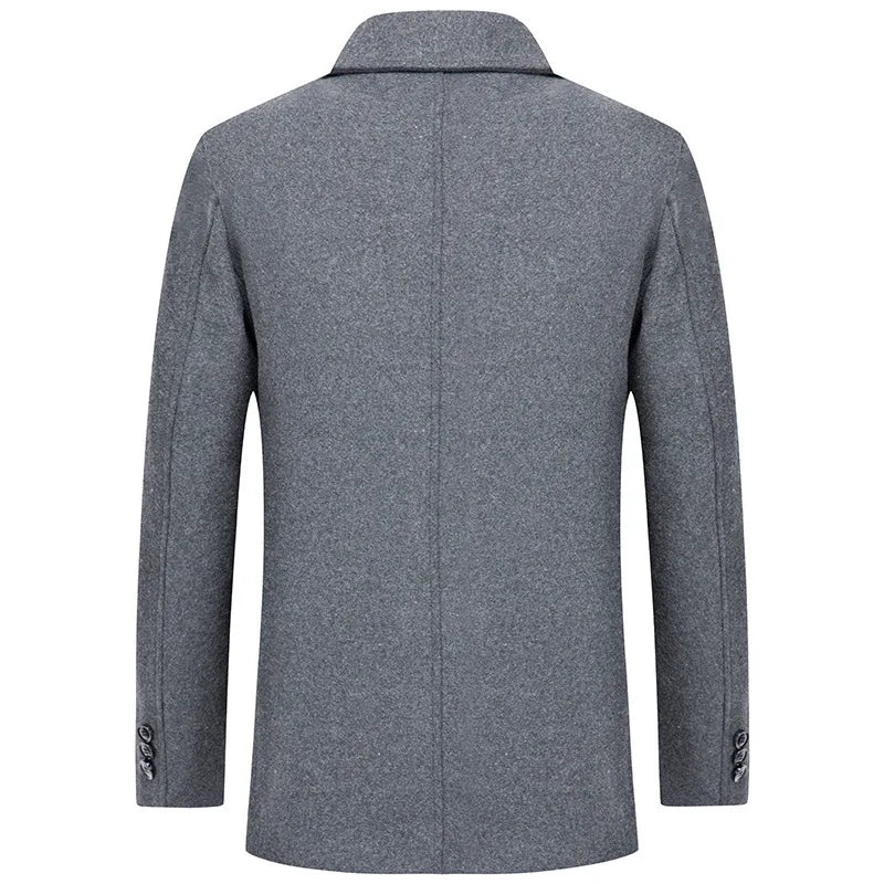 Men's Woolen Autumn Winter Men Wool Trench Jackets