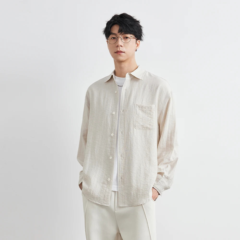 Men's Urban Thin Loose Breathable Lapel Shirt