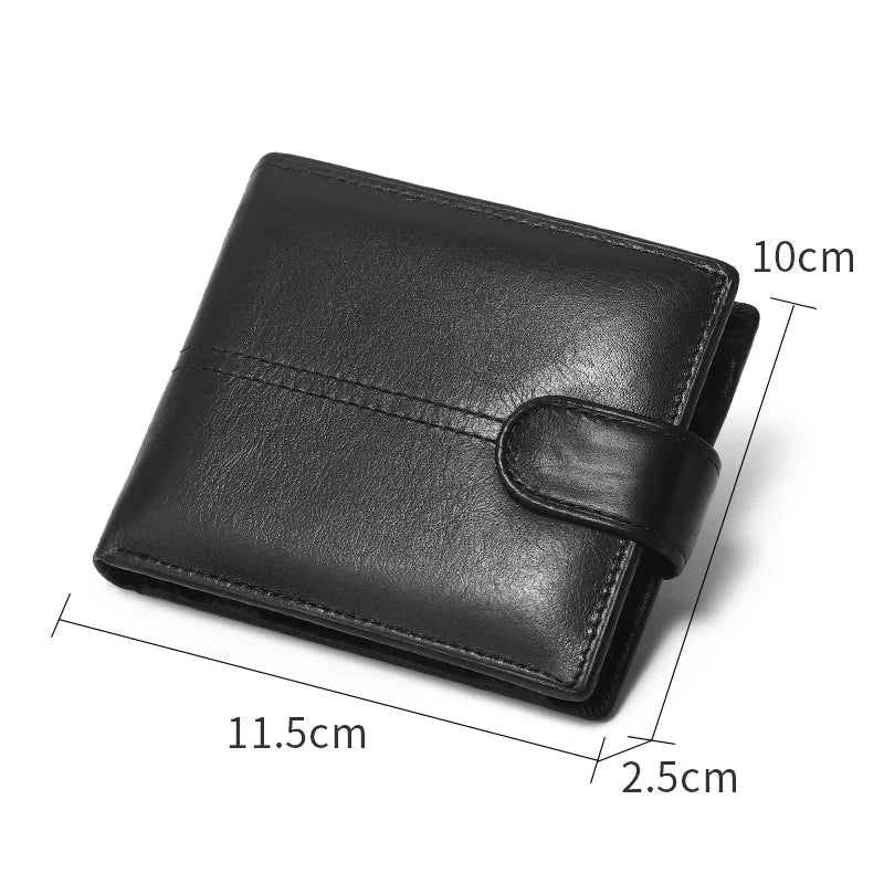 Genuine Leather Men Short Wallet - Premium Wallet from Craftklart Dropship - Just $17.28! Shop now at Craftklart.store