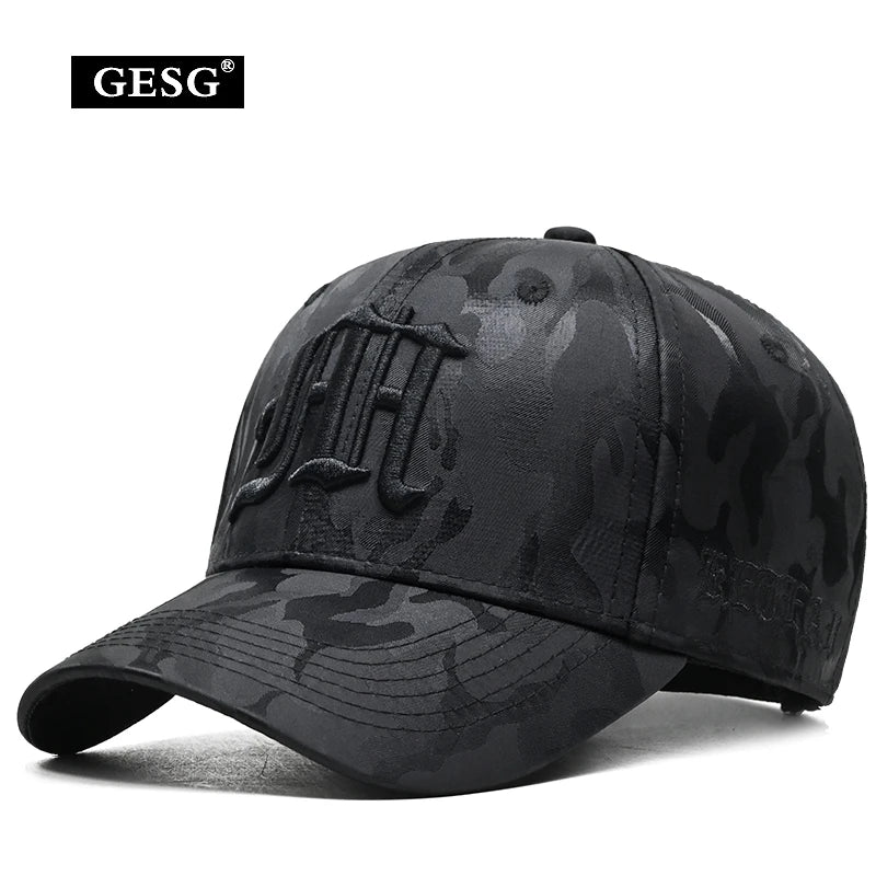 Camouflage Embroidered Hard Top Tactical Cap