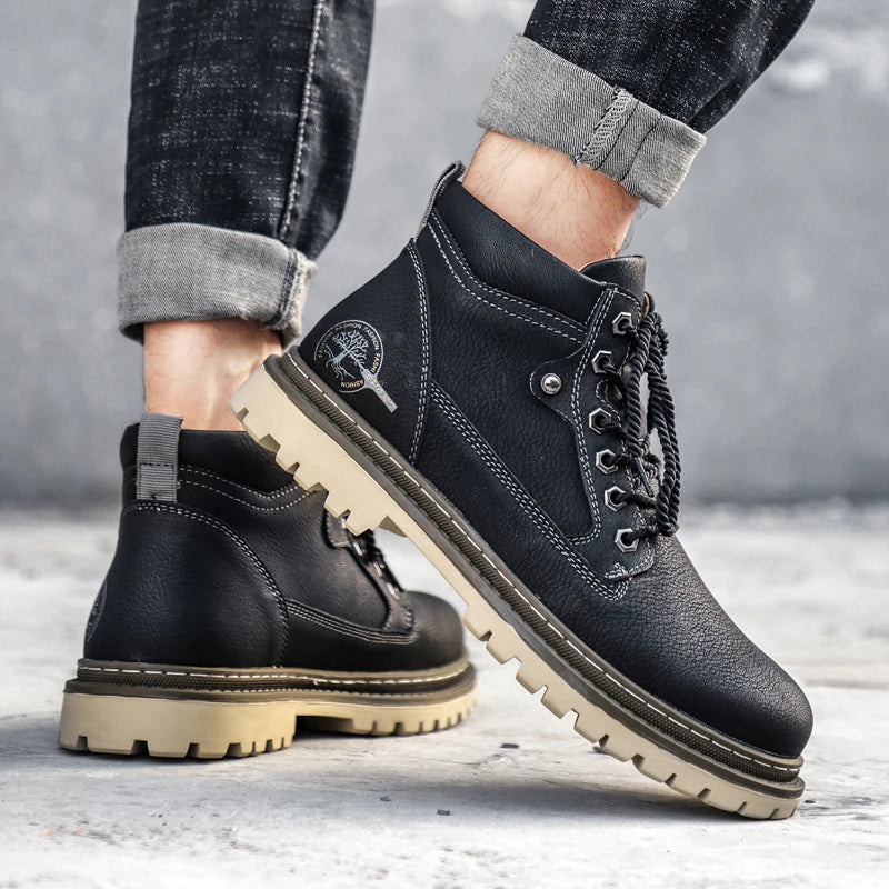 Urban Casual High-Top Men's Boots
