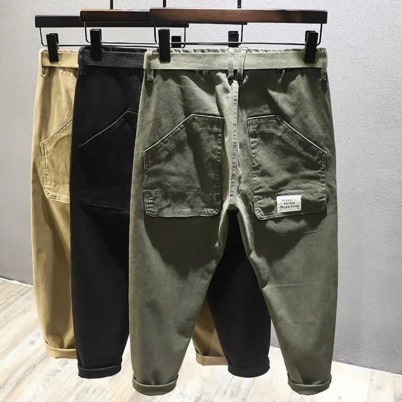 Big Pockets Men Cargo Pants Black High Street Baggy - Premium Cargo Pants from Craftklart Dropship - Just $43.20! Shop now at Craftklart.store