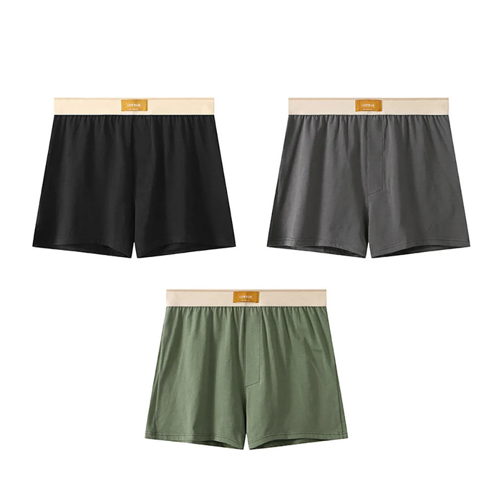 Men's 3PCS/Pack M-4XL 100% Cotton Loose Size Boxers - Premium Underwear from Craftklart Dropship - Just $11.14! Shop now at Craftklart.store