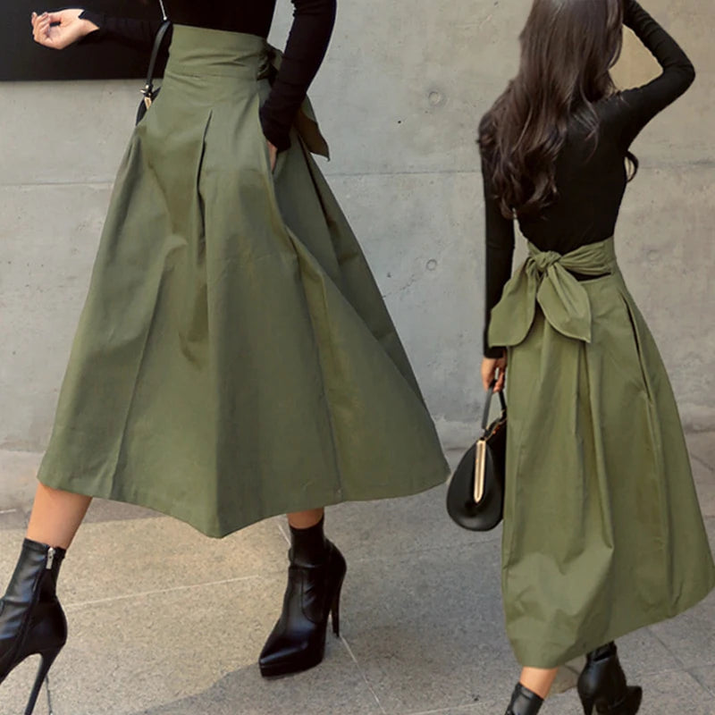 Korean Fashion Big Swing Ladies Skirt - Premium Skirt from Craftklart.store - Just $19.43! Shop now at Craftklart.store
