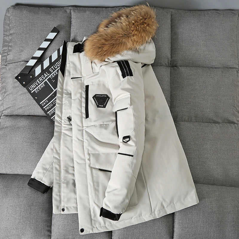 Men Hooded Parka Coat