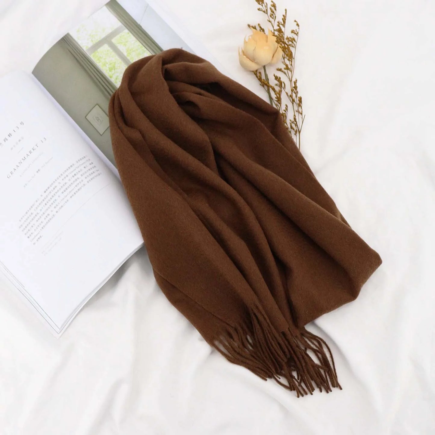 High Quality 100% Wool Scarf Autumn Winter Men - Craftklart.store