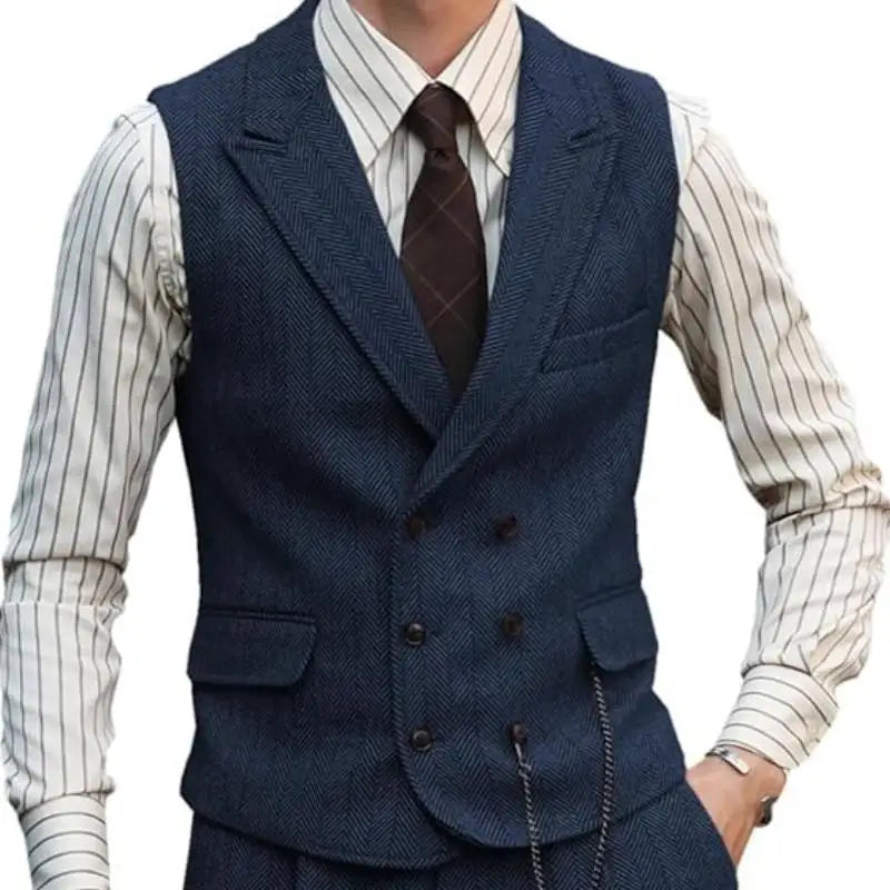 Men Brown Suede Leather Urban Casual Waistcoat