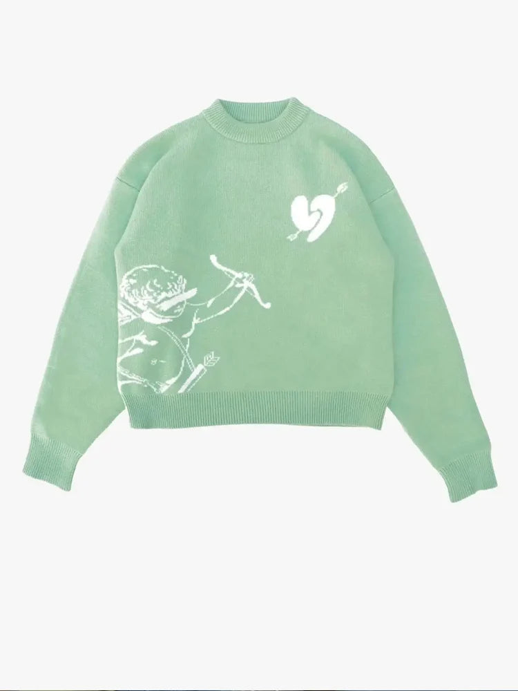 Printed Women's Round Neck Hoodie