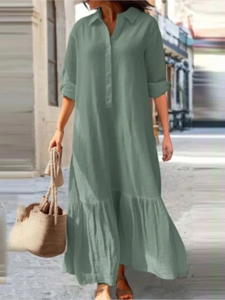 Women's Summer Casual Longsleeve Dress - Premium Dresses from Craftklart Dropship - Just $12.98! Shop now at Craftklart.store