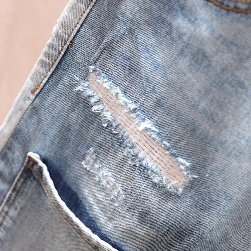 Men's Casual Ripped Denim Jeans - Premium Jeans from Craftklart Dropship - Just $17.34! Shop now at Craftklart.store