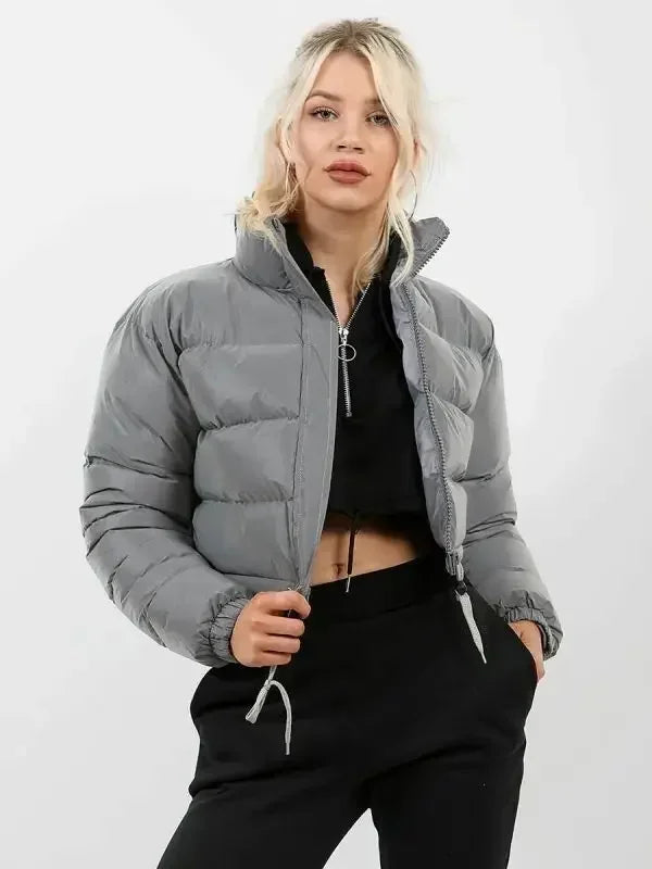 Winter Parkas Outwear Casual Down Cotton Coat Zipper Trend Bread Coat Women Long Sleeve Keep Warm Fashion Short Parkas Jackets