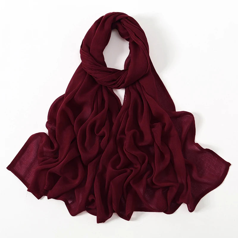 170*70cm Women Hijab Rayon Cotton Shawls