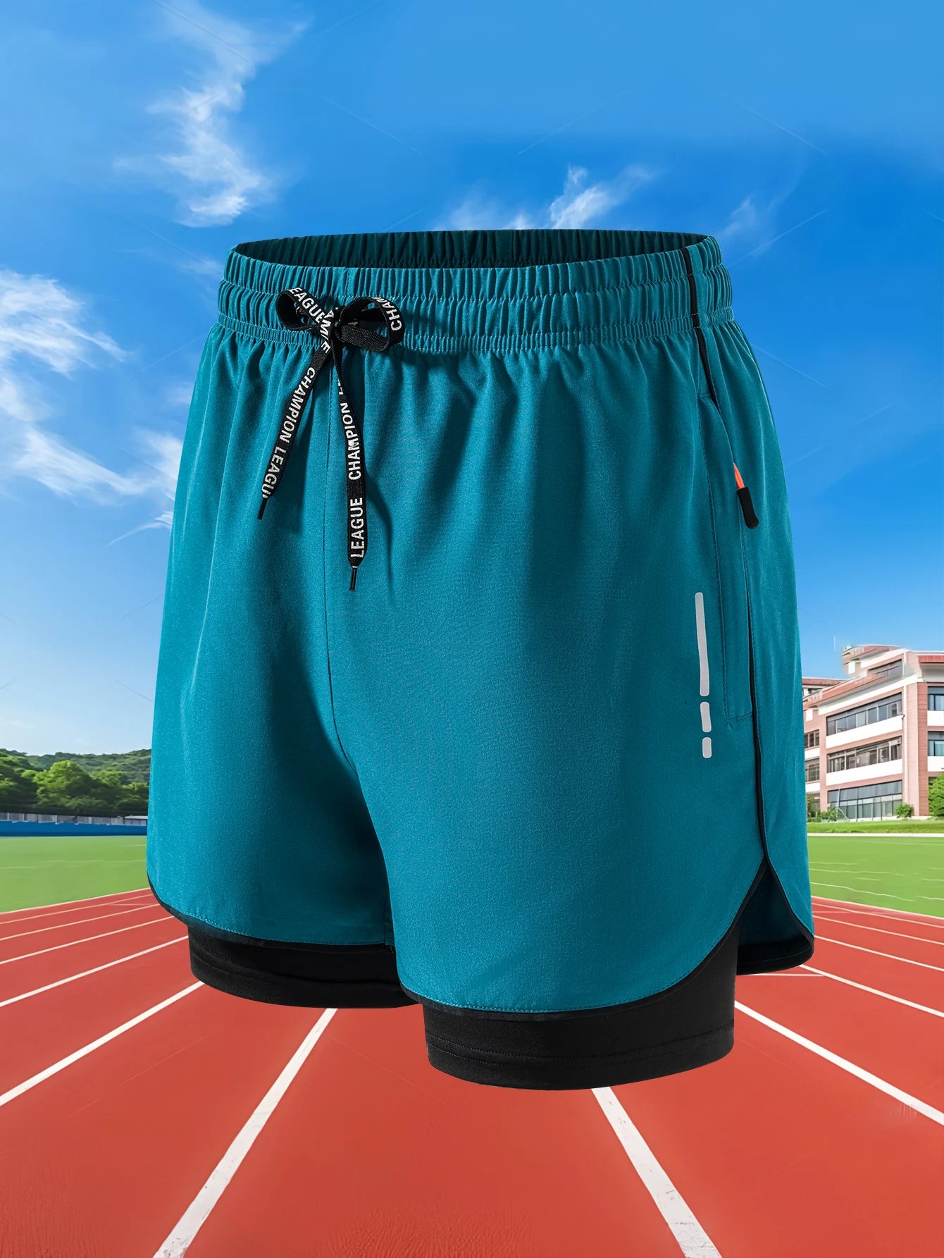 Men's Quick Dry Workout Jogging Double Deck Shorts