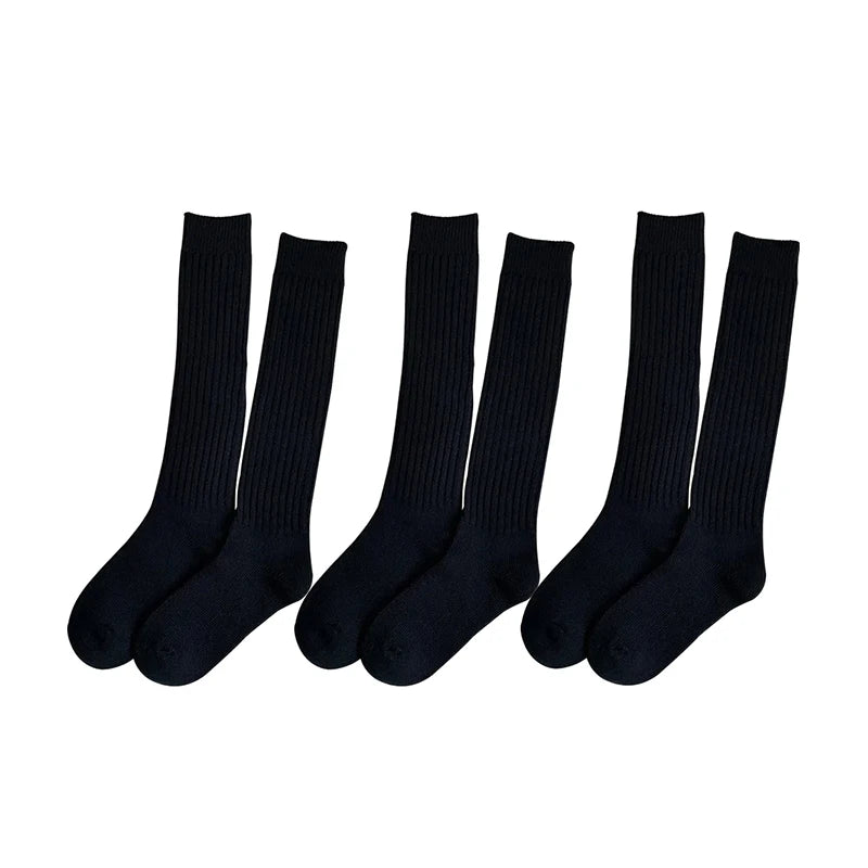 Thickened Coffee Colored Stacked Socks