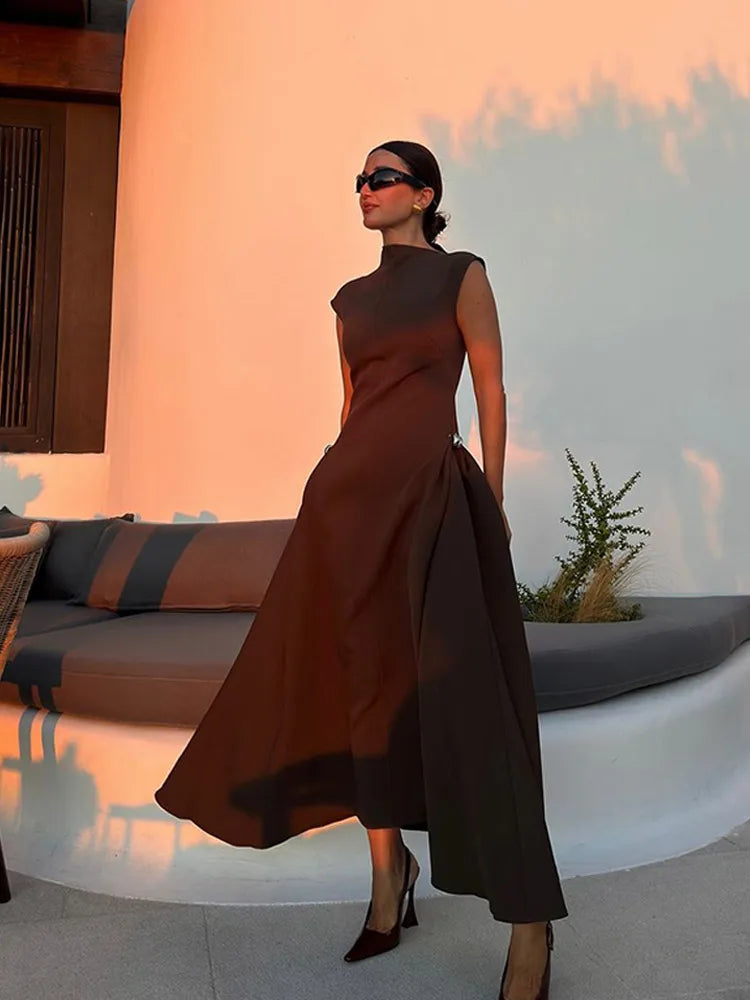 Irregular Hem Patchwork O Collar Evening Dresses - Premium Dresses from Craftklart.store - Just $22! Shop now at Craftklart.store