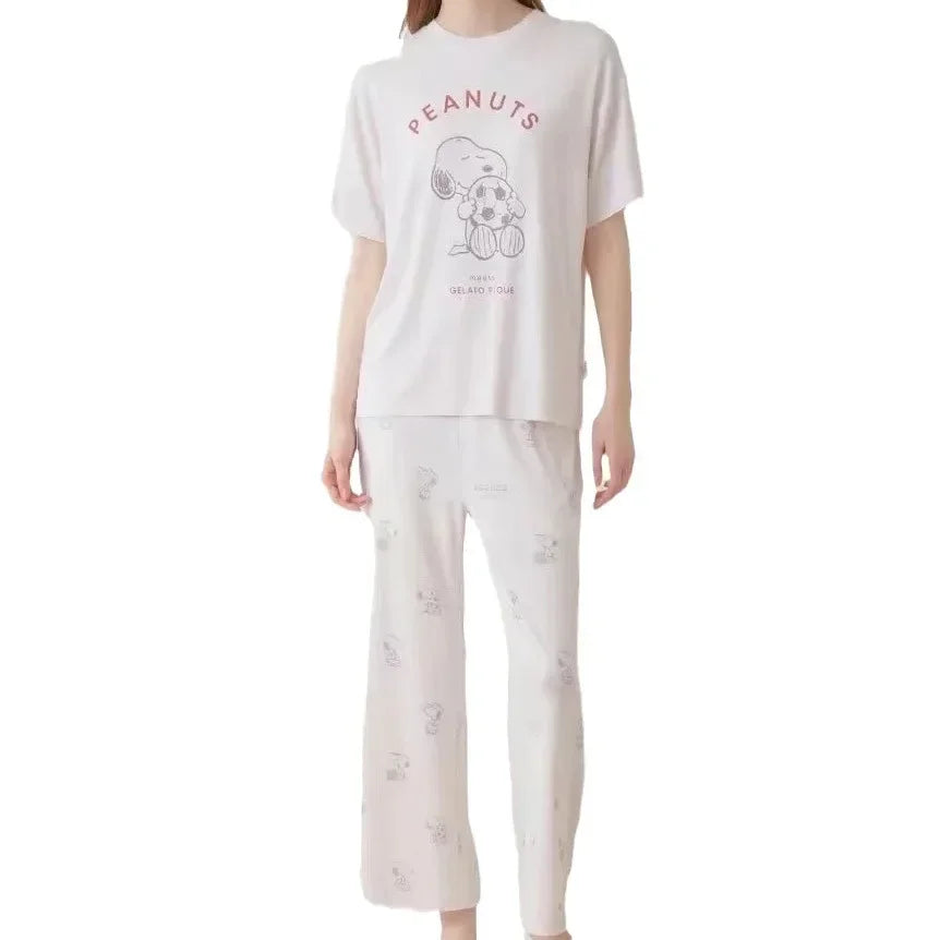 Ladies Pajamas Set Sleepwear Loungwear T-shirt Trousers, Nightwear - Premium Pyjamas from Craftklart Dropship - Just $31.56! Shop now at Craftklart.store
