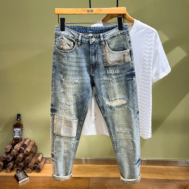 Streetwear Men's Straight Tapered Jeans - Premium Jeans from Craftklart Dropship - Just $44.50! Shop now at Craftklart.store