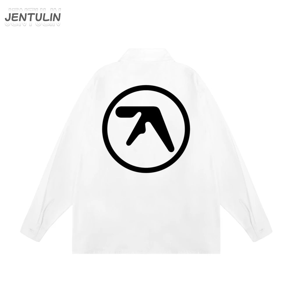 Men's Urban Inspired Aphex Twin Graphic Oversize Korean Streetwear Shirt