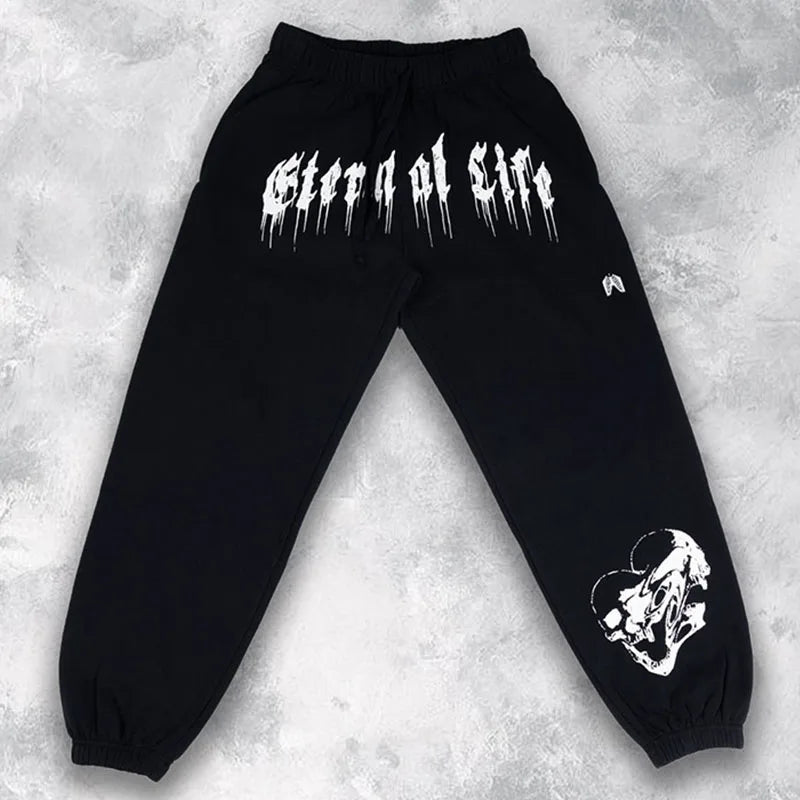 Men's Silk Screen Printed Street Wash Texture Pants - Premium Joggers from Craftklart Dropship - Just $23.08! Shop now at Craftklart.store